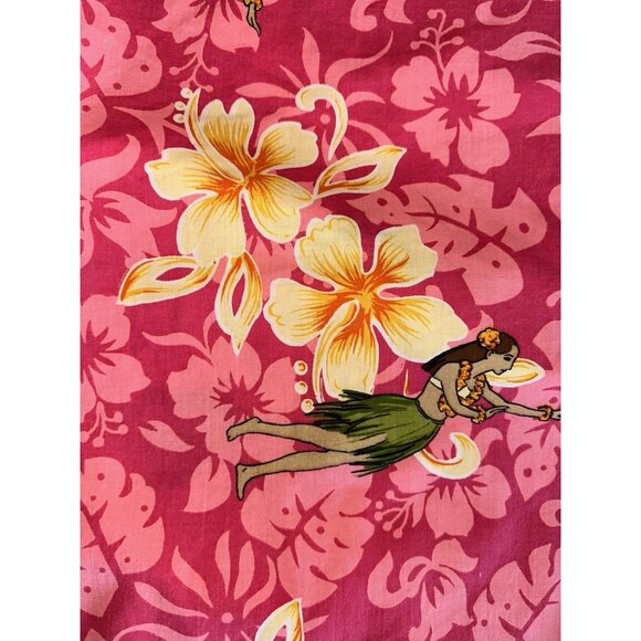 3pc Dean Miller Surf Bedding Hawaiian Hula Girl Queen Comforter 2 Shams pink HTF - Picture 5 of 16